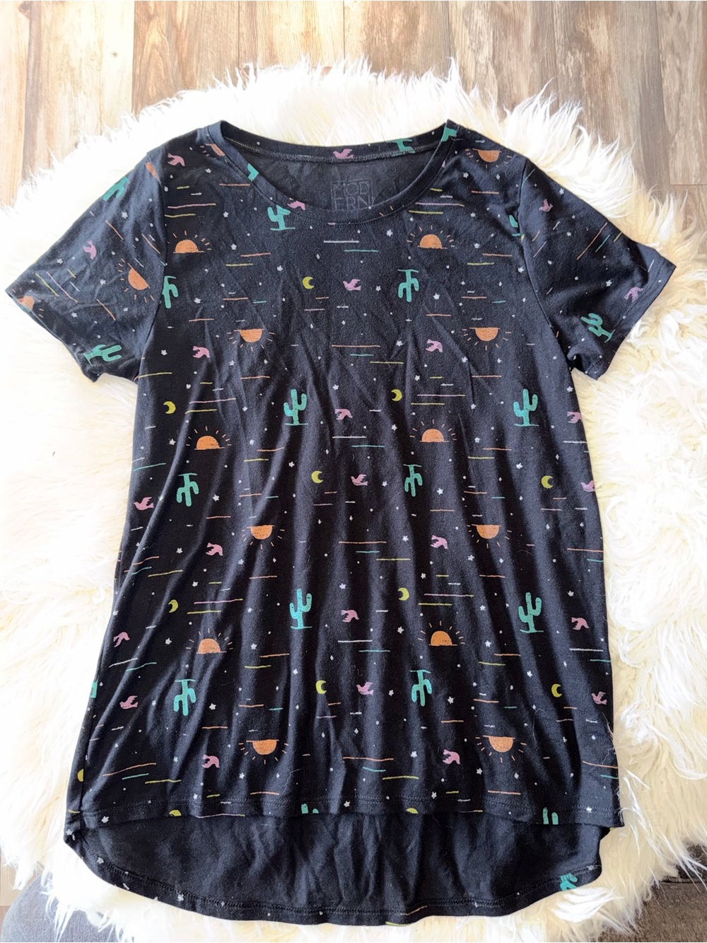 🤎 MODERN LUX // Western Neon Desert Print Tee